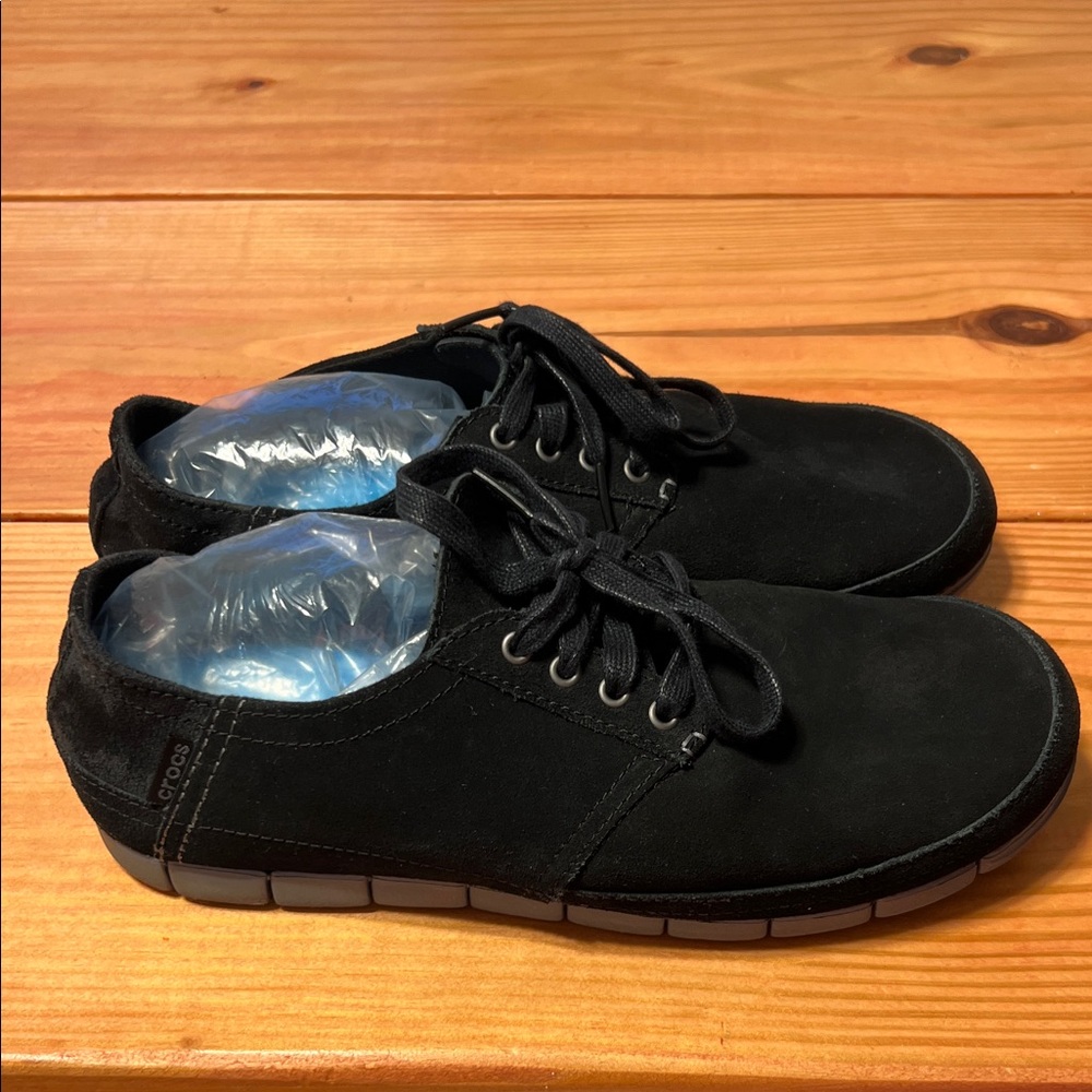 CROCS suede Black Men's shoes